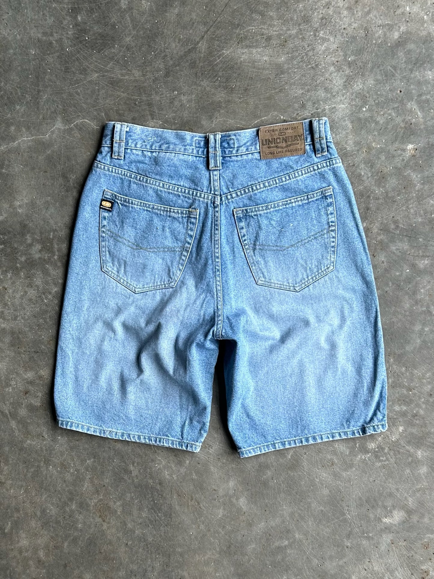 Vintage Light Wash Union Bay Carpenter Denim Shorts - 31