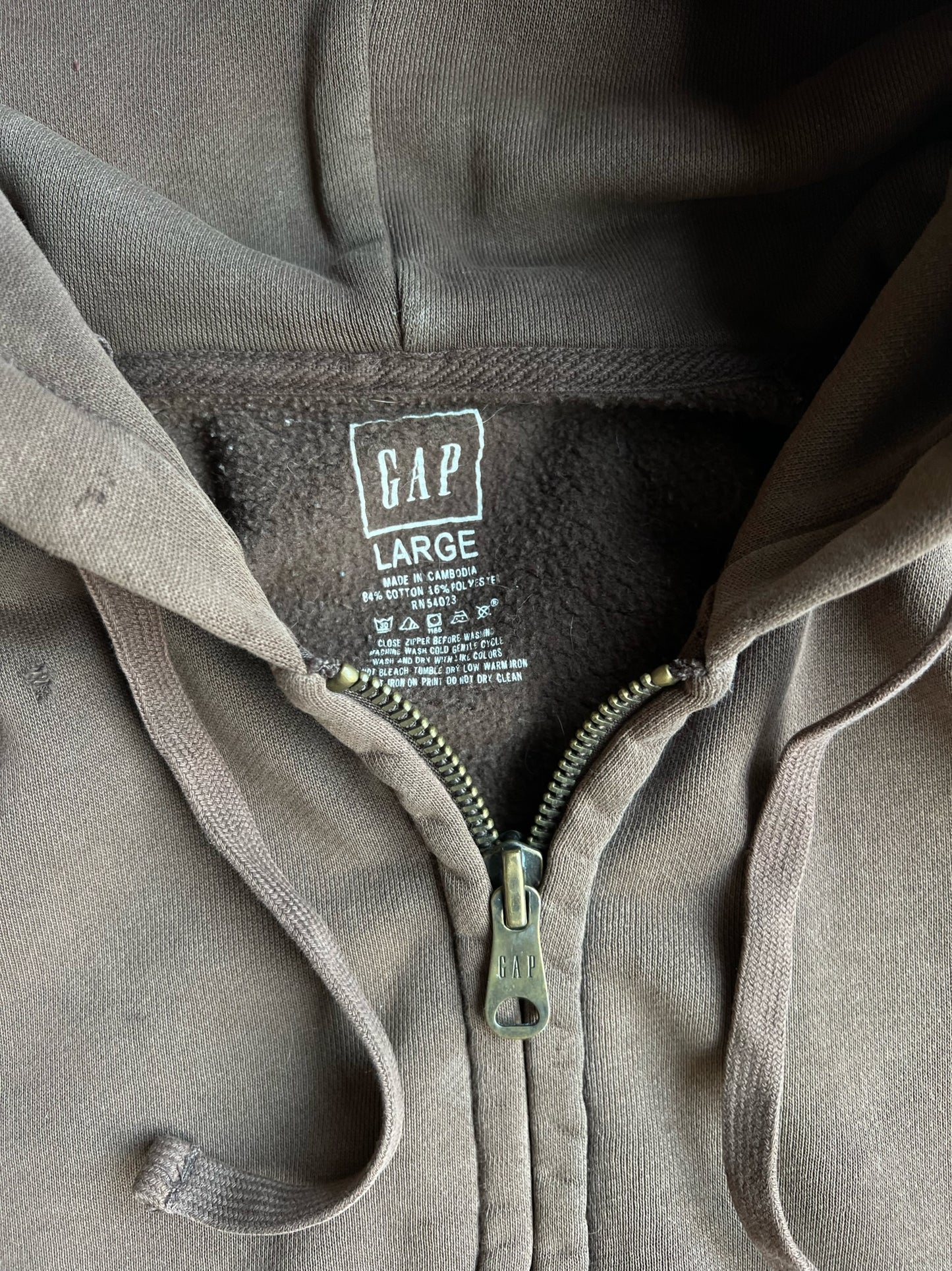 Vintage Brown Gap Zip Up - L