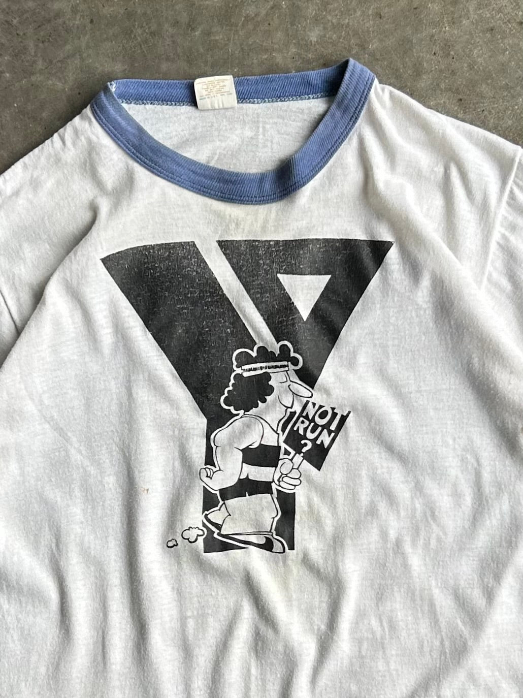 True Vintage YMCA Ribbed Tee - L