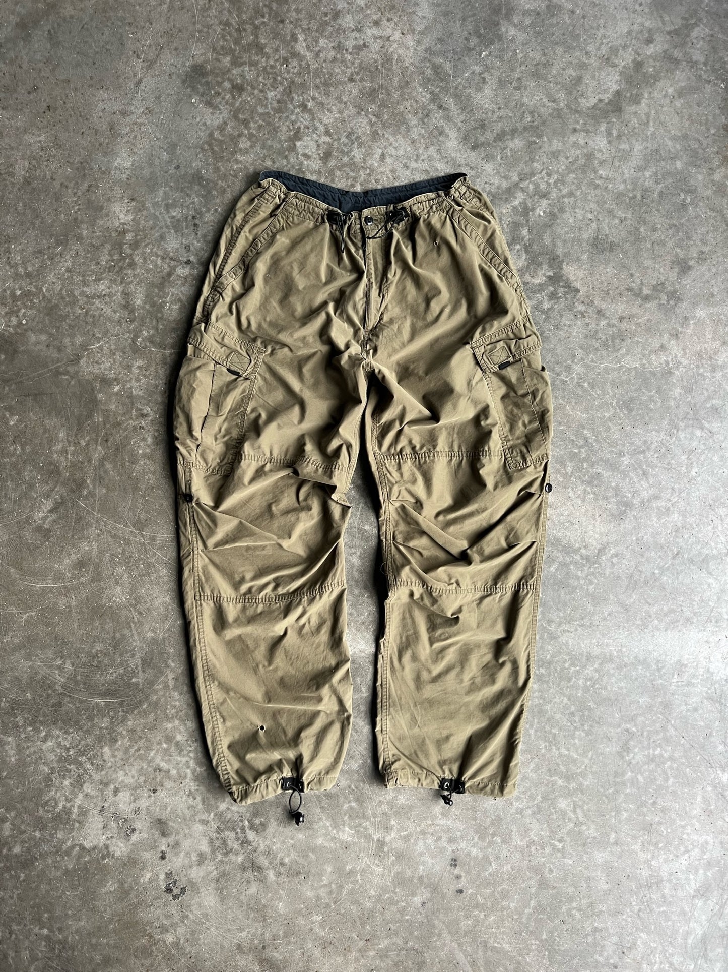 Vintage Army Green Drawstring Utility Pants - L