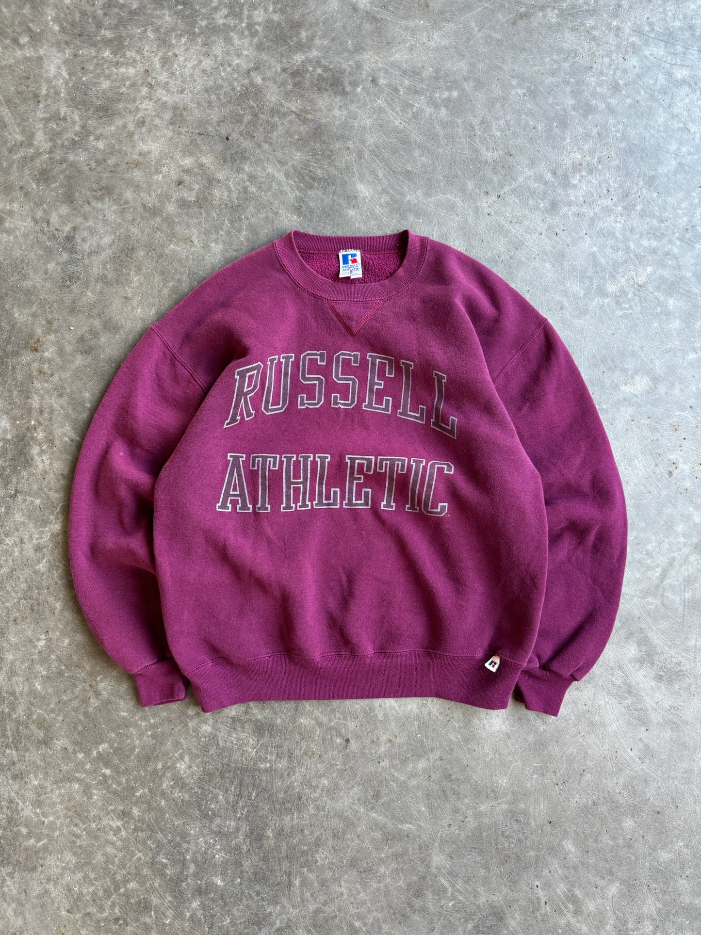 Vintage Maroon Russell Athletic Crew - XL