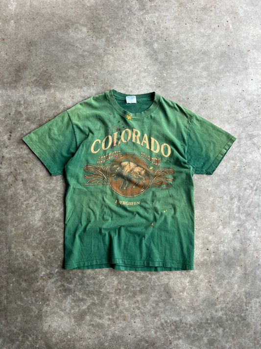 Vintage Green Distressed Colorado Shirt - L