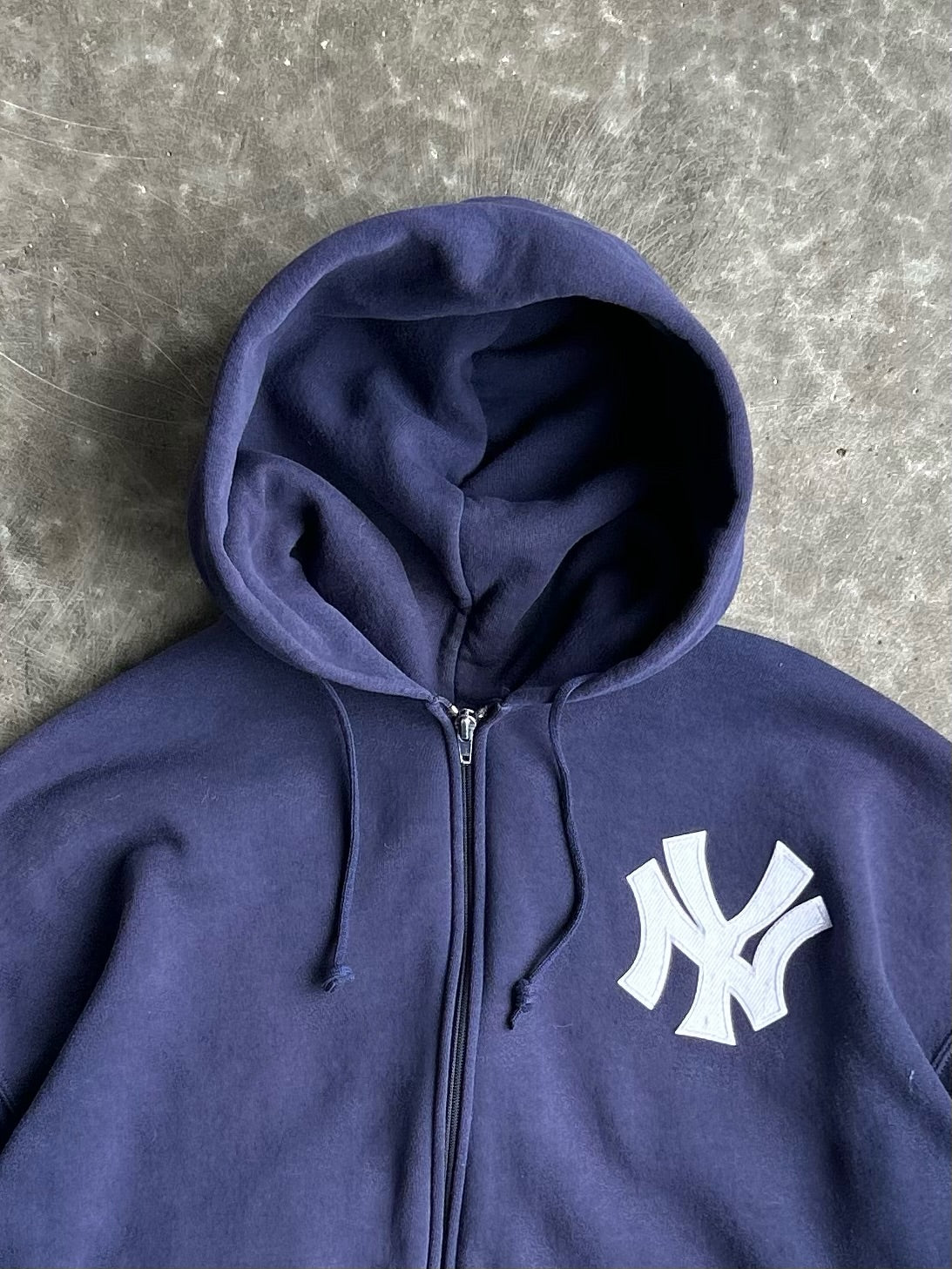 Vintage NY Yankees Navy Russell Zip - XL