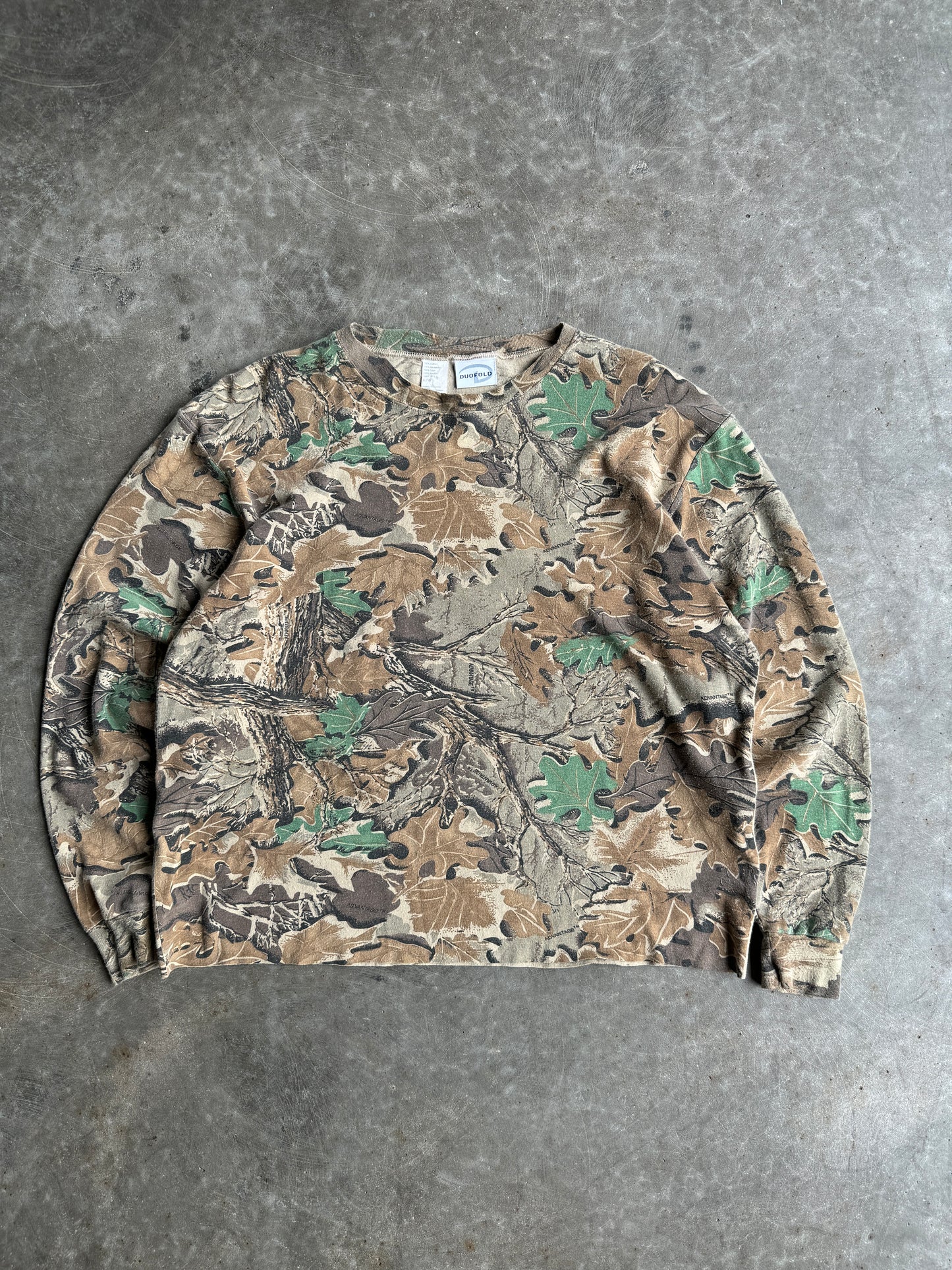 Vintage Duofold Camo Long Sleeve Shirt - L