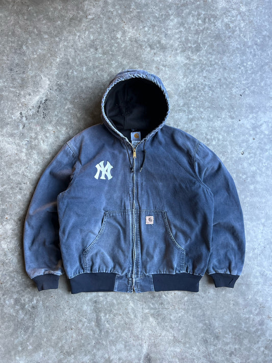 Vintage Yankees Navy Hooded Carhartt Jacket - XL