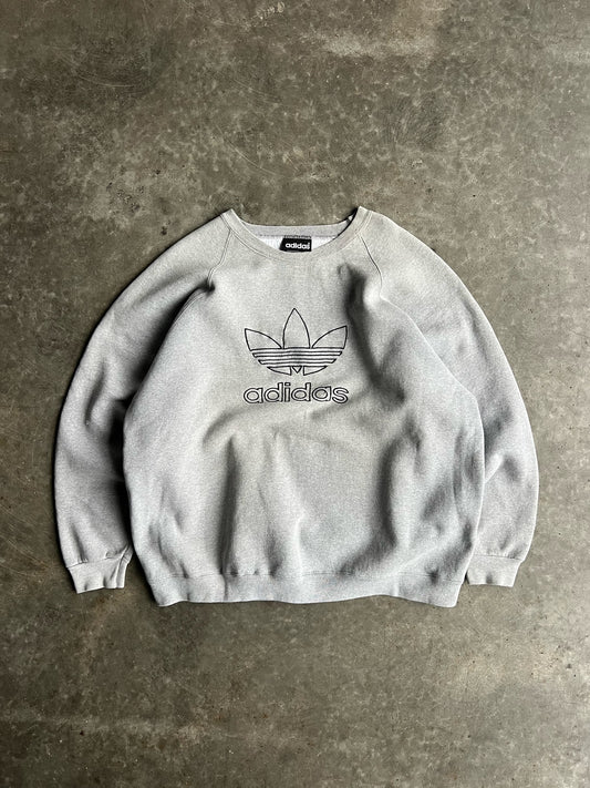 Vintage Grey Adidas Crew - XL