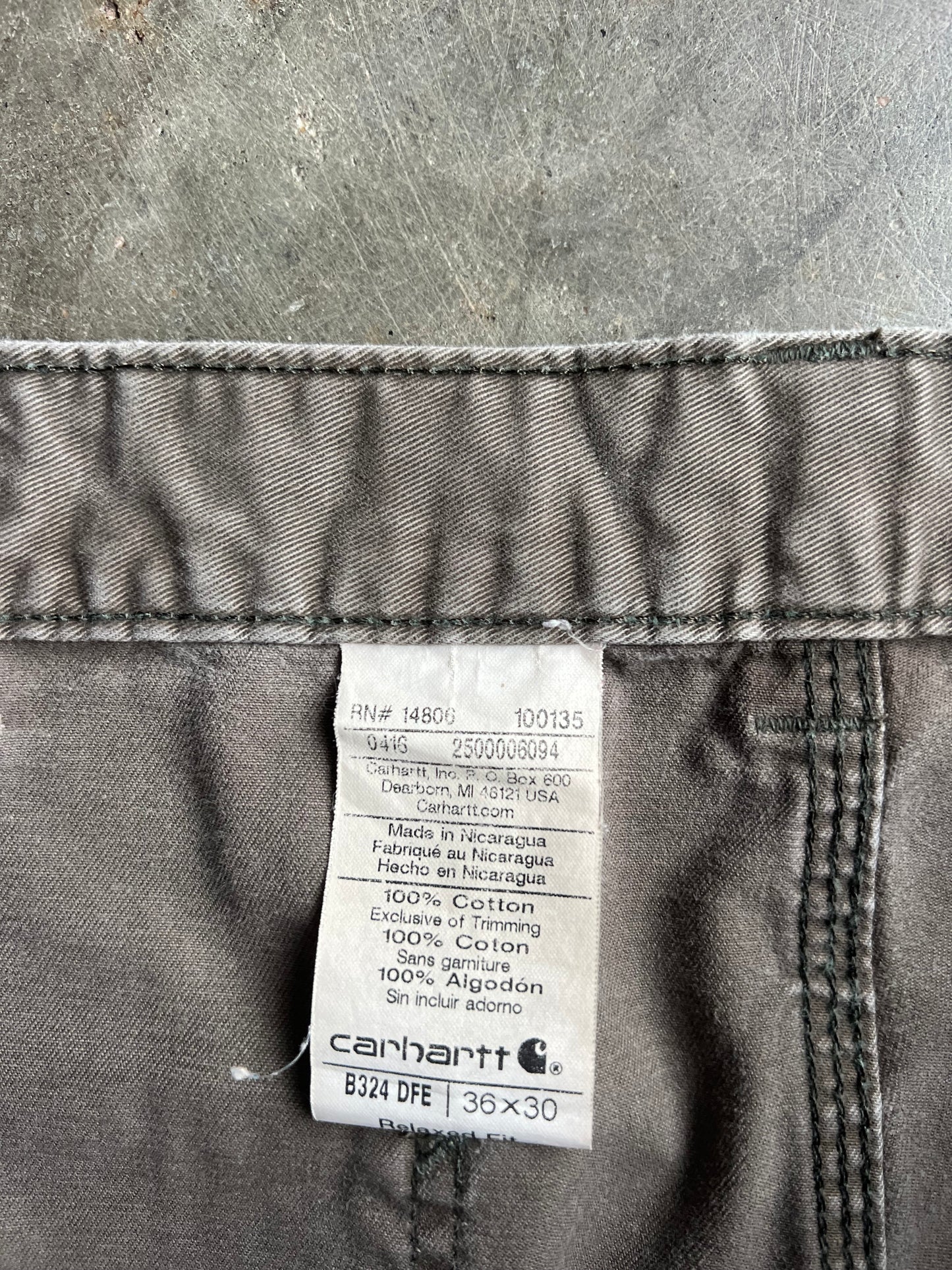 Vintage Faded Brown Painted Carhartt Carpenter Pants - 36