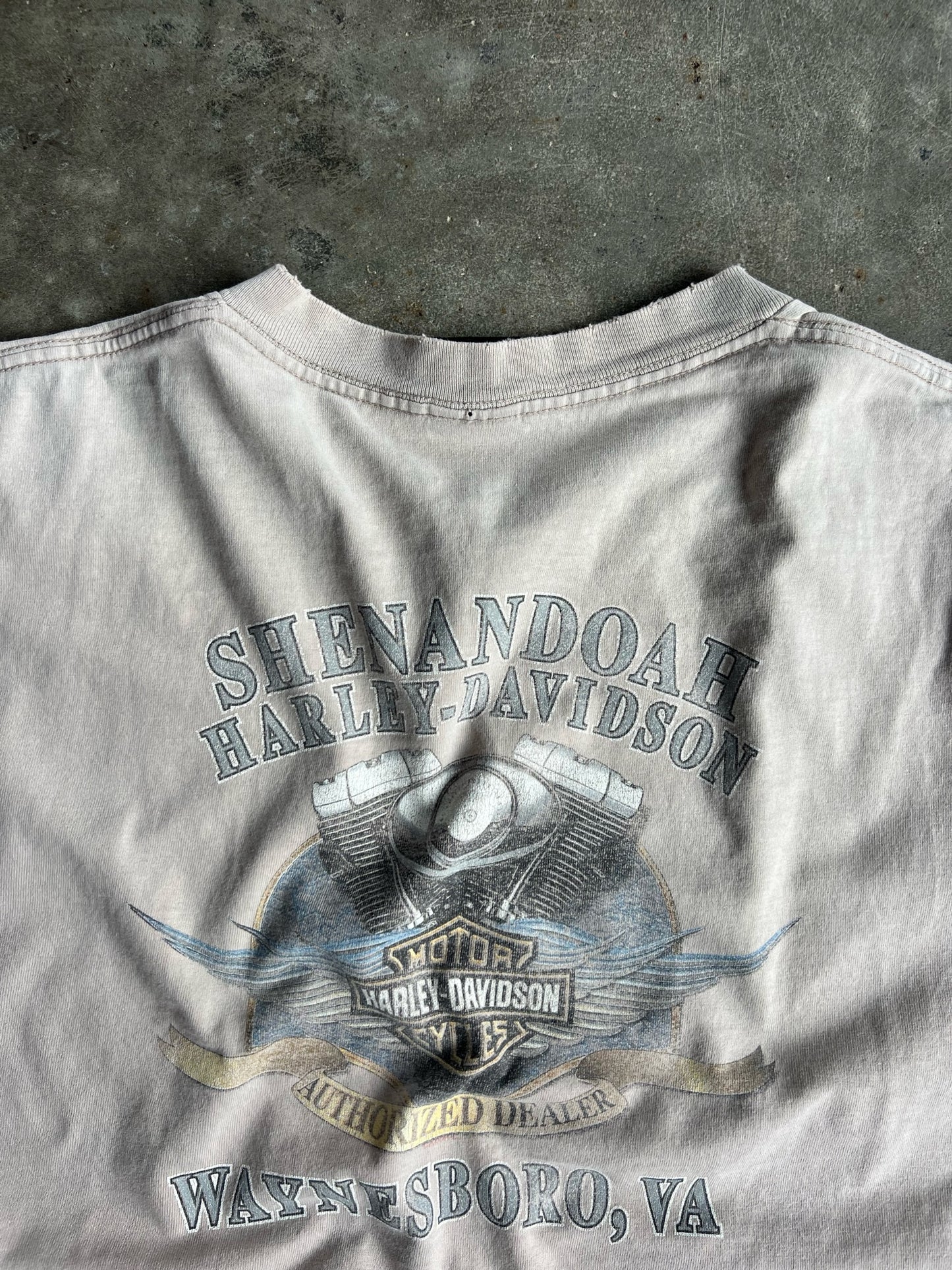 Vintage Tan Shenandoah Harley Davidson Shirt - XL