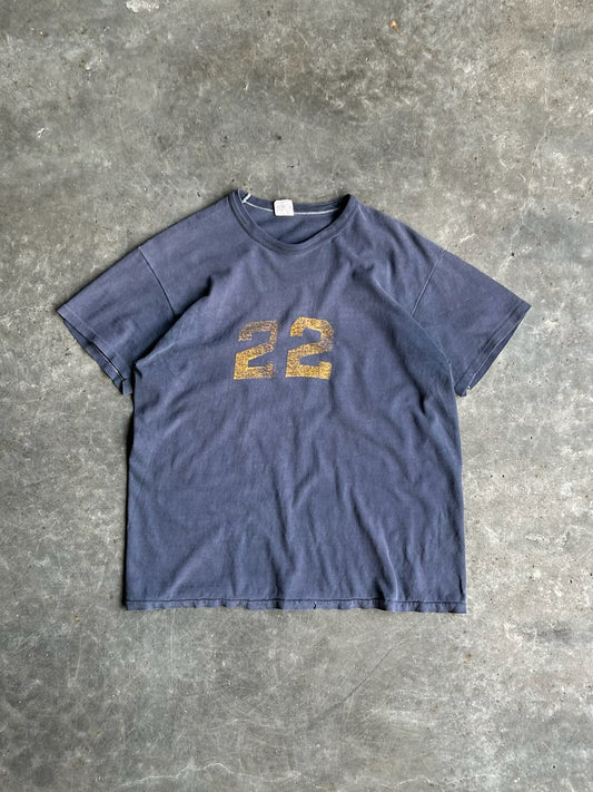 True Vintage Single Stitch Navy 22 Tee - XL