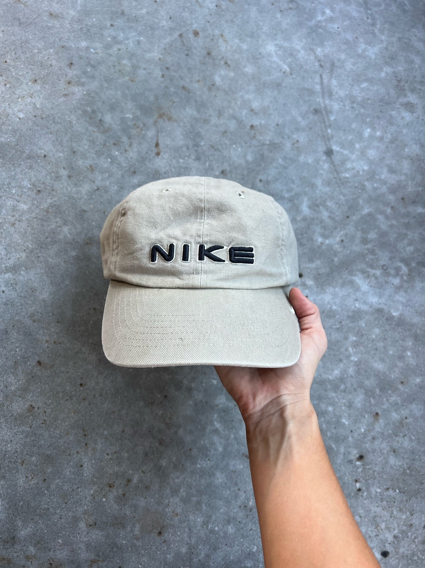 Vintage Beige Nike Velcro Hat