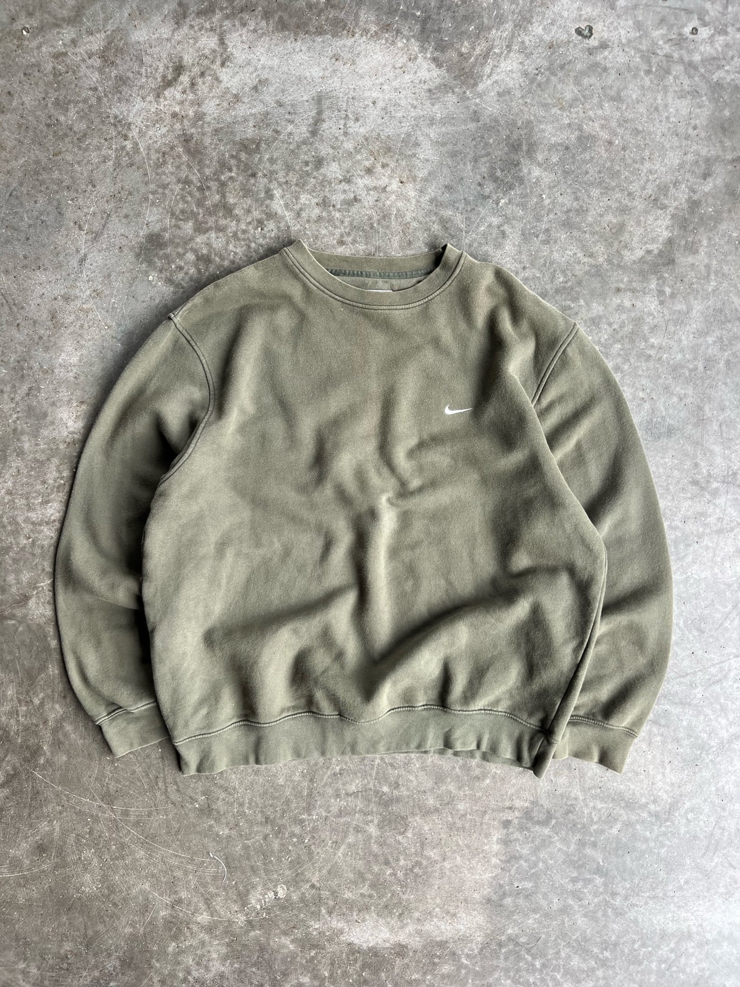 Vintage Olive Green Nike Crew - XL