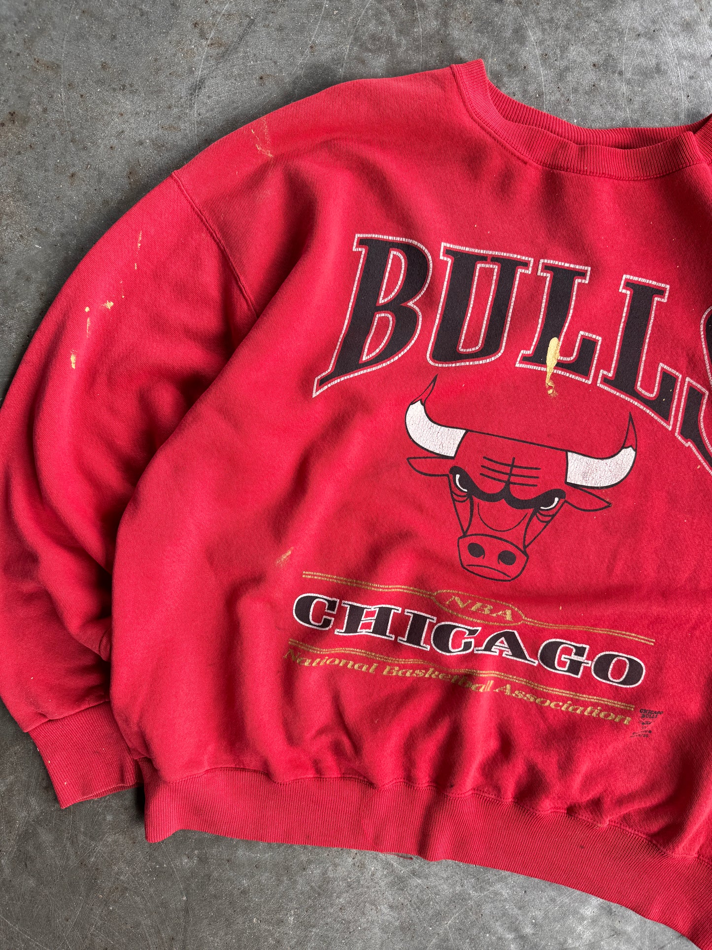 Vintage Red Chicago Bulls Basketball Crew - XL