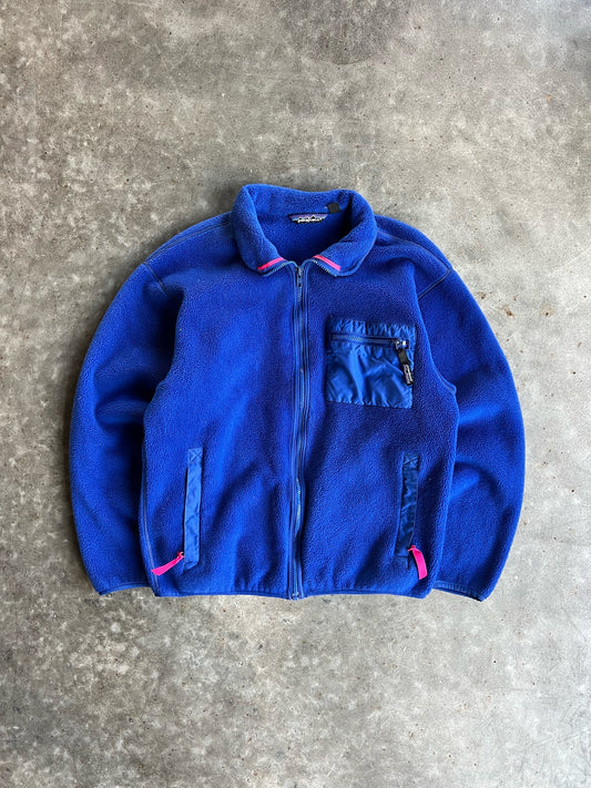 Vintage Blue Fleece Patagonia Zip Up - L