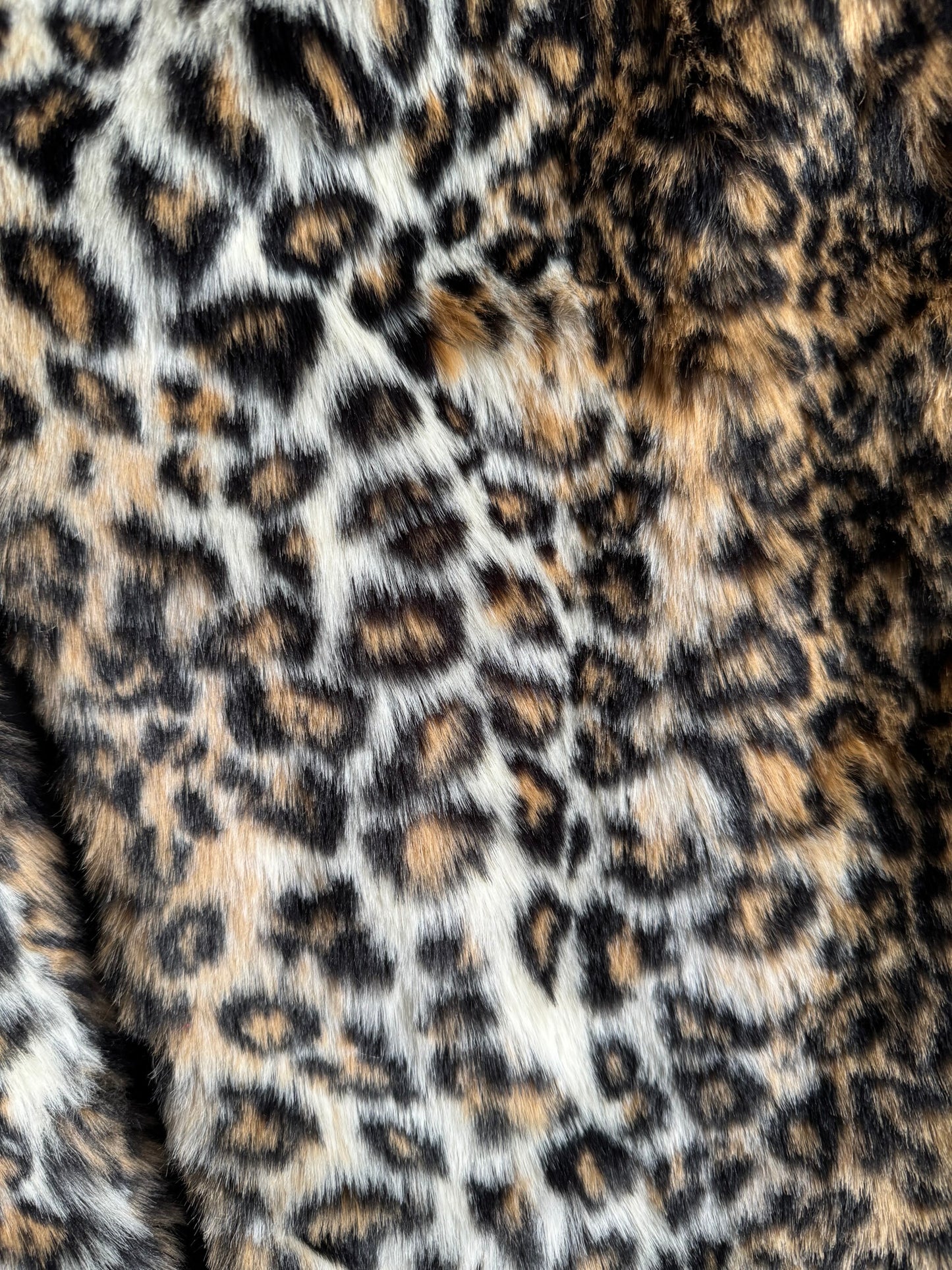 Vintage Cheetah Print Fur Vest - L