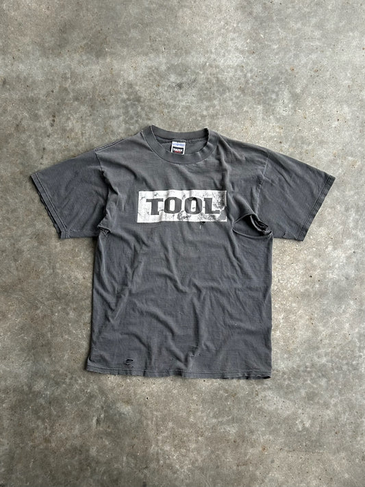 Vintage Grey Distressed Tultex Tool Tee - XL