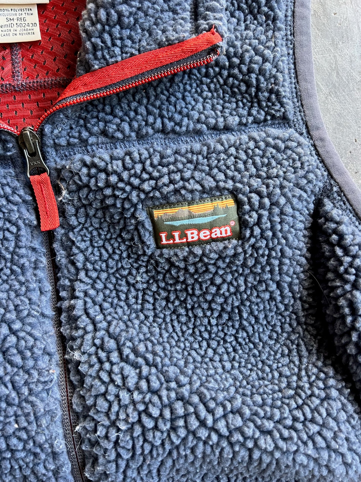 Vintage Grey Fleece LL. Bean Zip Up Vest - S