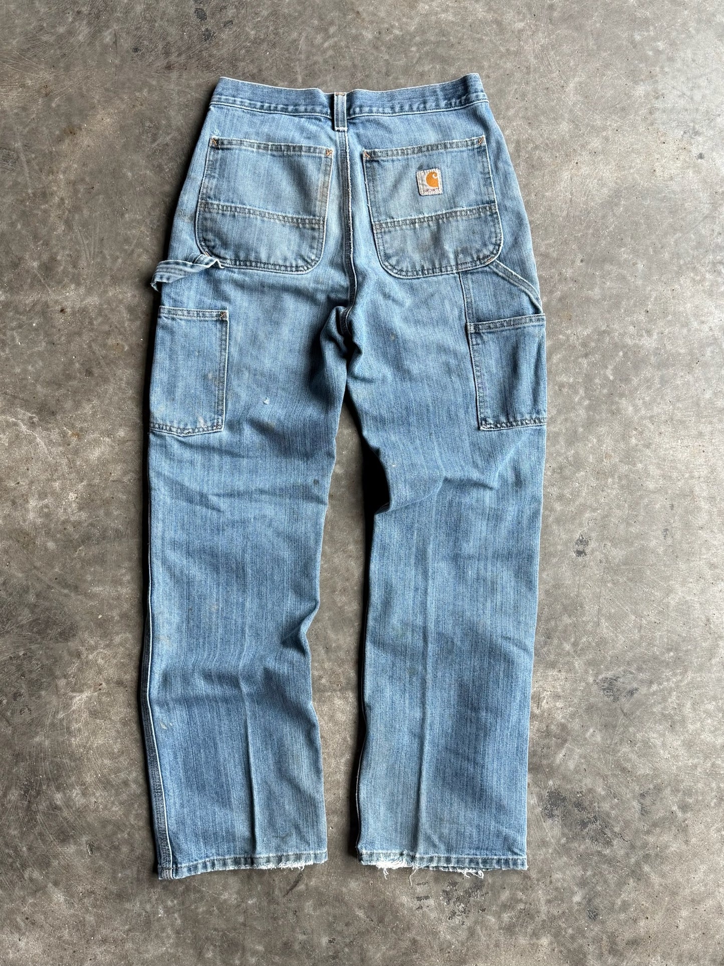 Vintage Distressed Carhartt Denim Carpenter Pants - 32