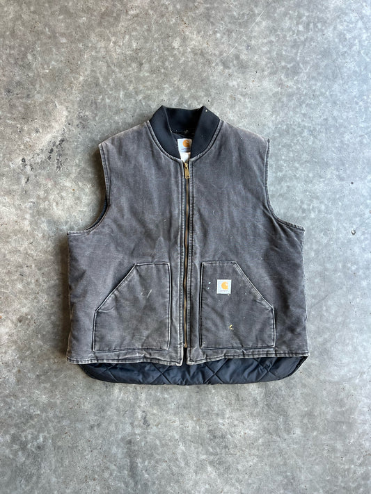 Vintage Black Fleece Lined Carhartt Vest - XXL