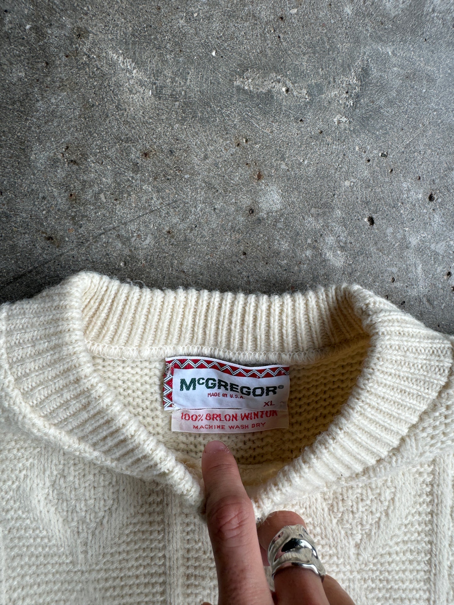 Vintage Cream McGregor Sweater - XL