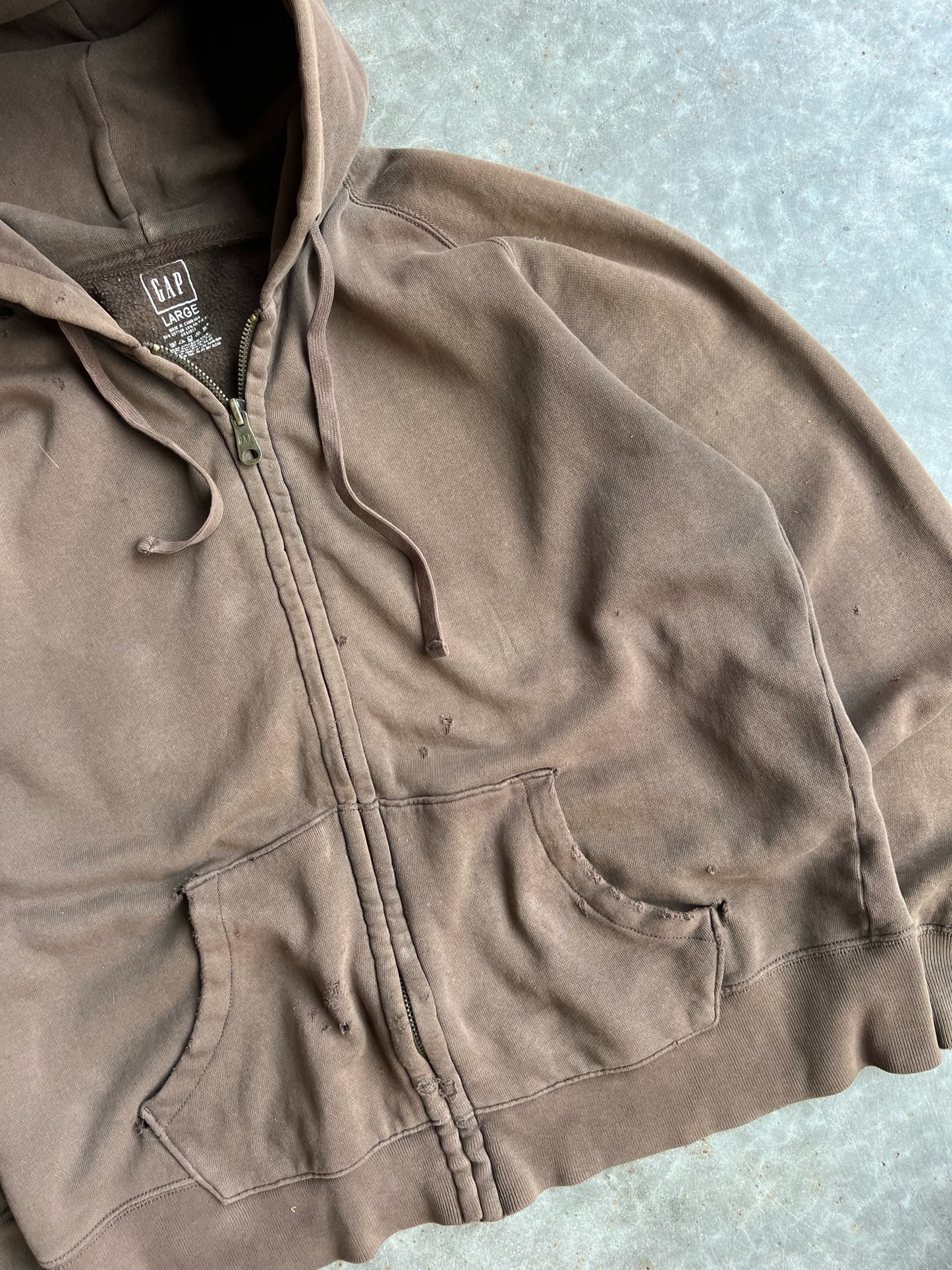 Vintage Brown Gap Zip Up - L