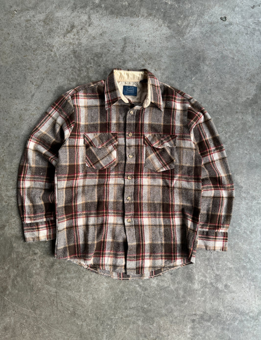 Vintage Sears Brown/Red Flannel - M