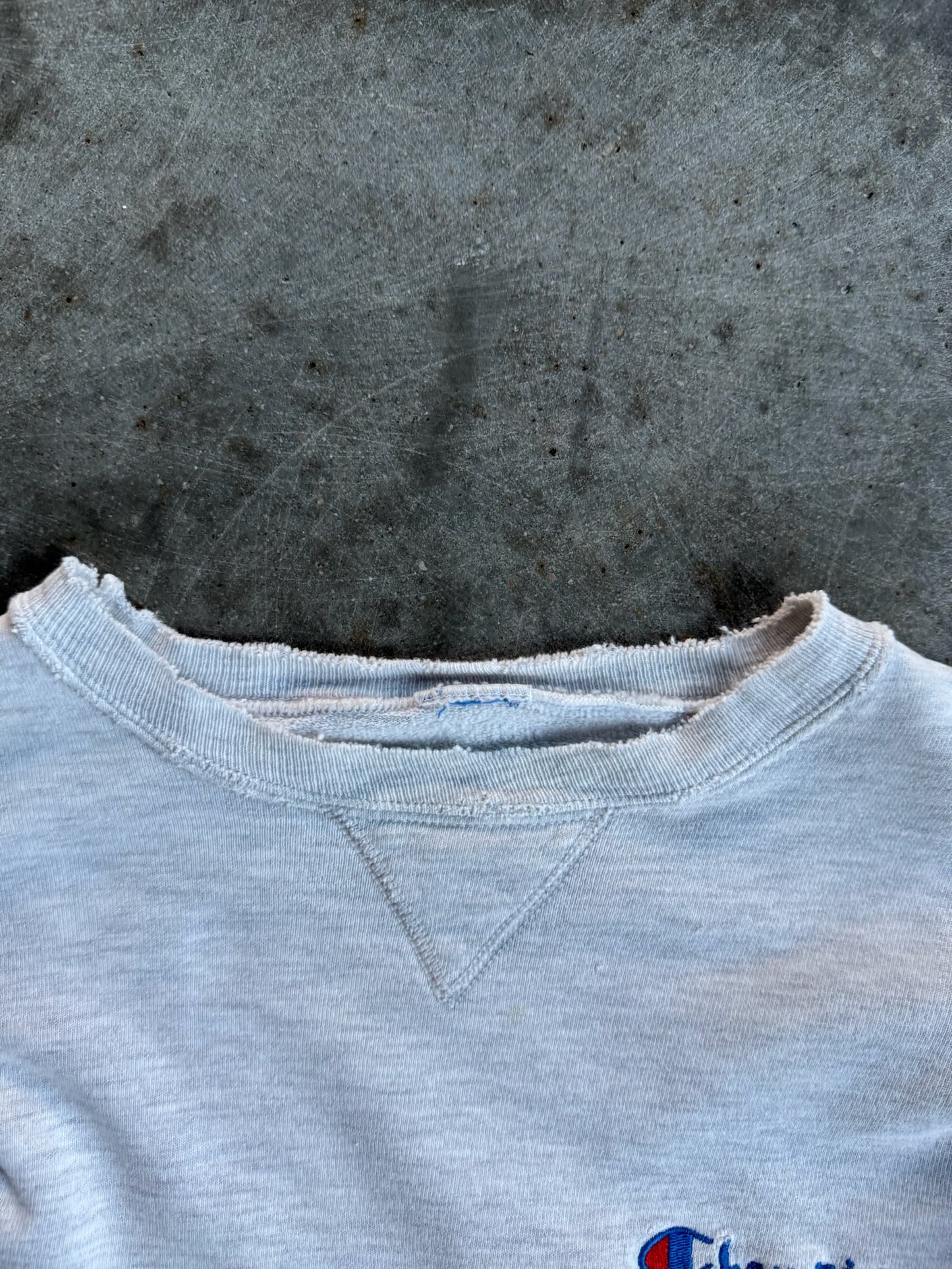 Thrashed Light Grey Champion Crew - XL