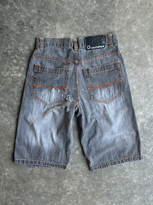 Vintage Faded Grey Southpole Denim Shorts - 30