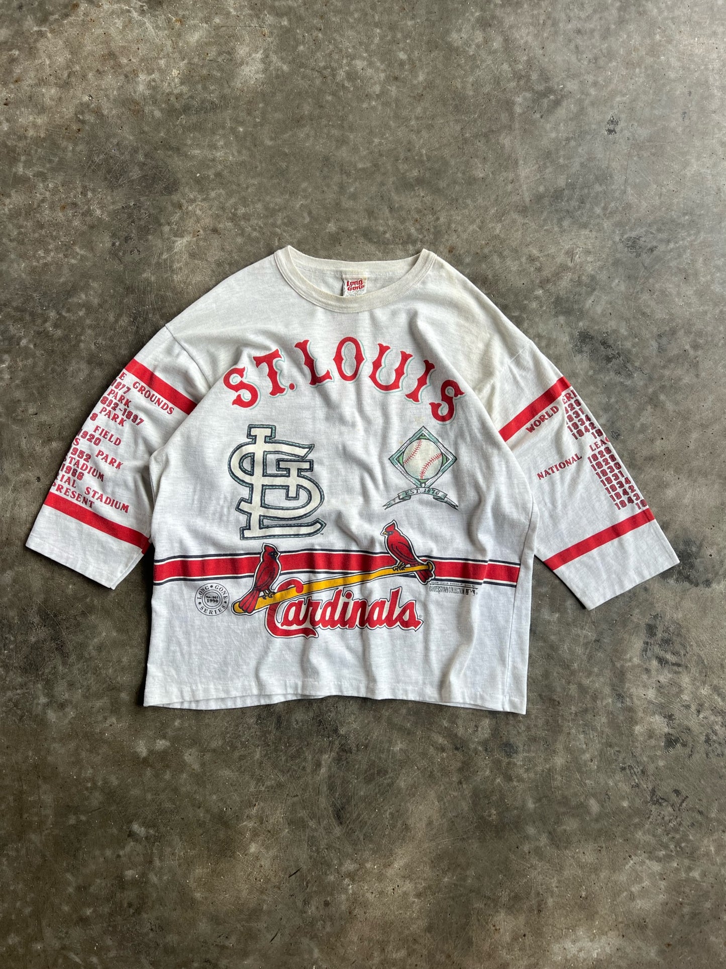 Vintage St. Louis Cardinals Single Stitch Long Gone Shirt - XL