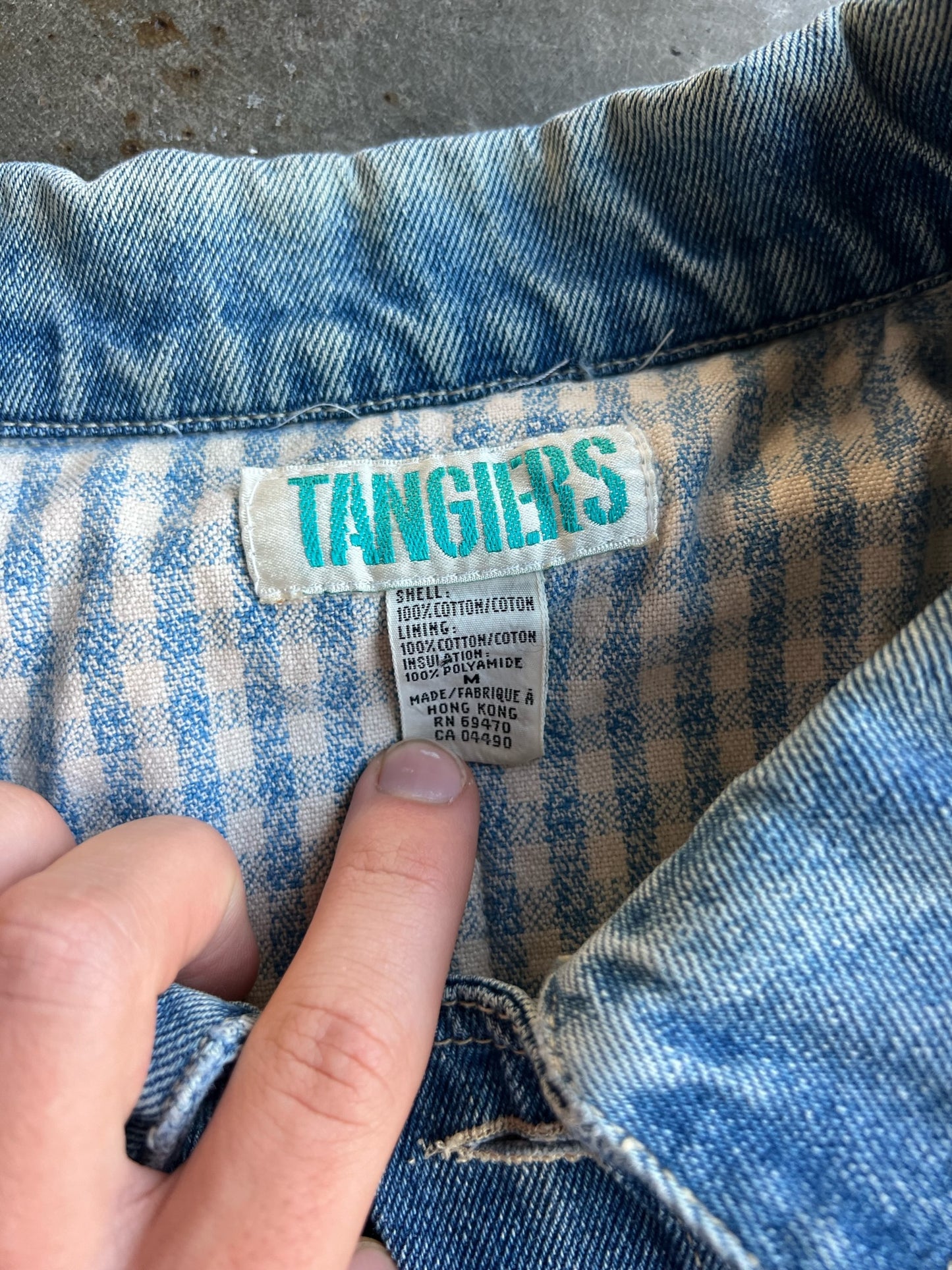 Vintage Tangiers Zip Up Denim Jacket - XXL