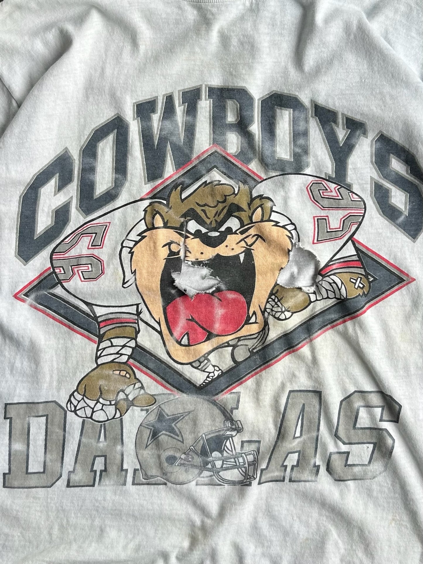 Vintage Distressed Dallas Cowboys Tasmanian Devil Tee - XL