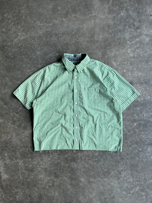 Green Arrow Cropped Button-Up - XL