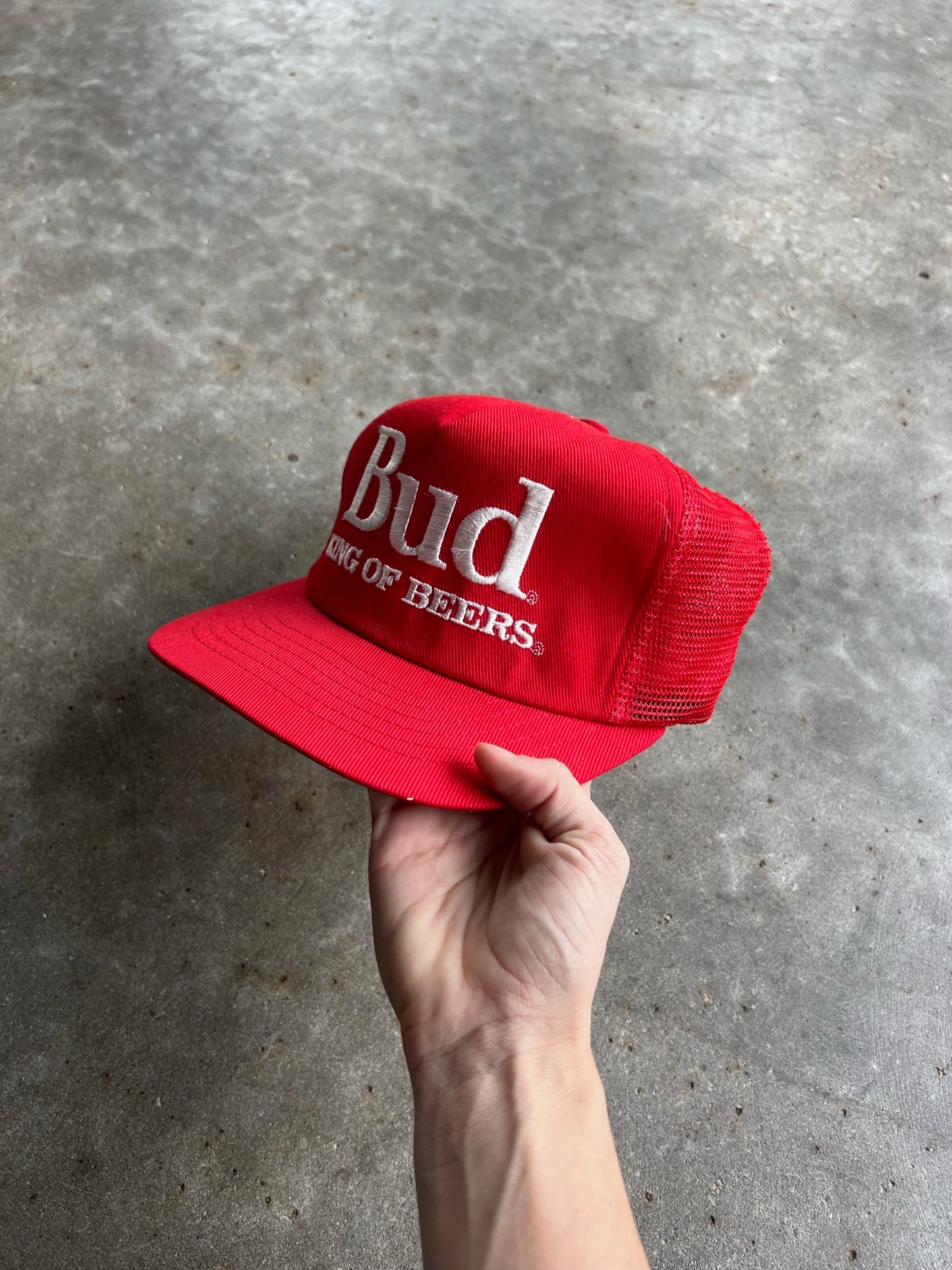 Vintage Bud King Of Beers Snapback Trucker Hat