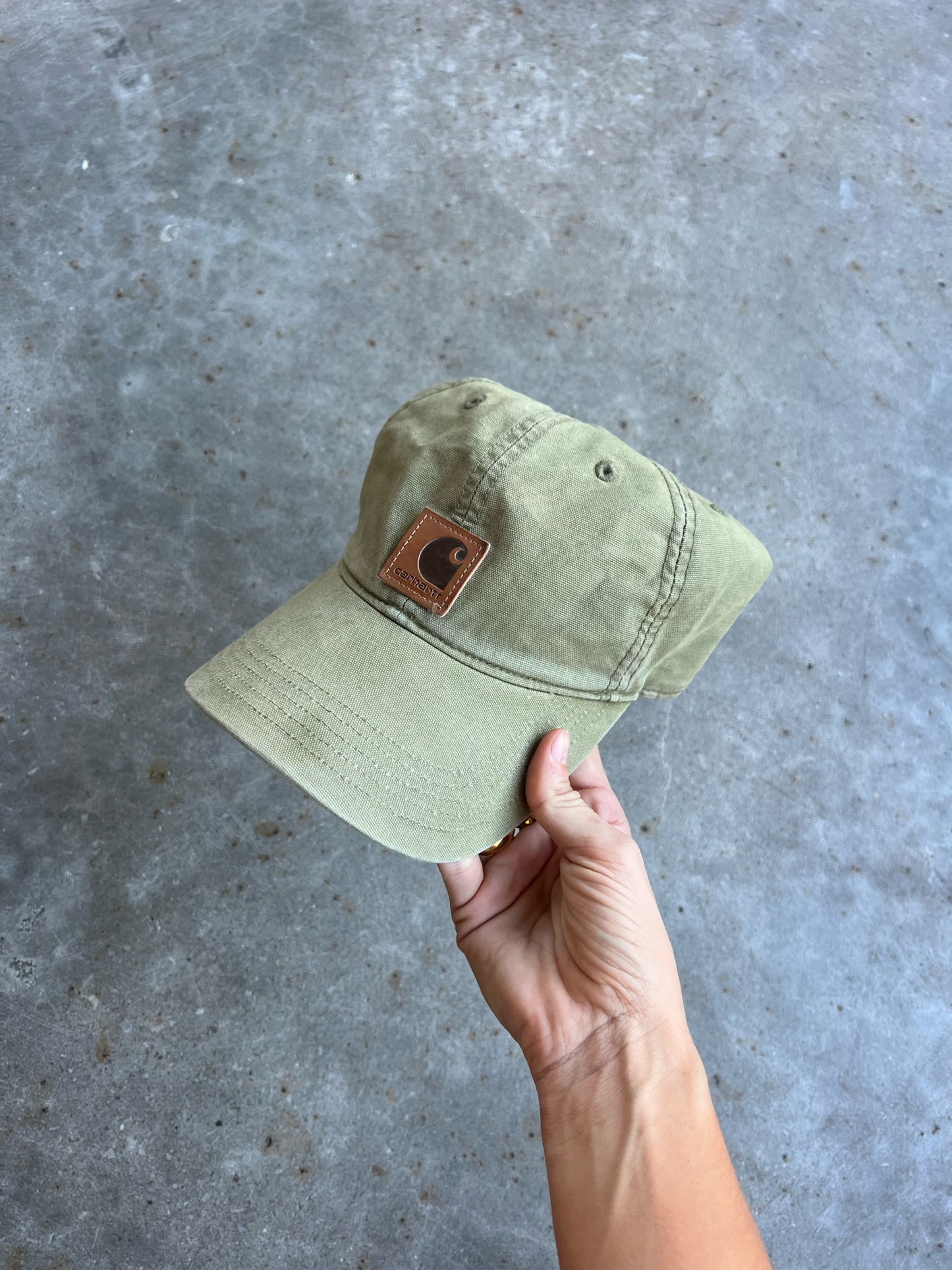 Vintage Light Green Carhartt Velcro Hat