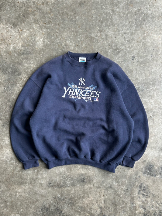 Vintage Navy Yankees Crew - XL