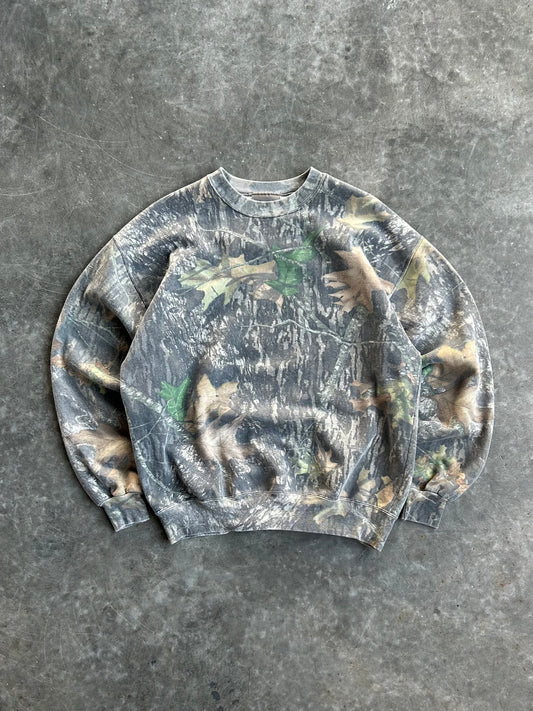 Vintage Jerzees Mossy Oak Camo Crew - L