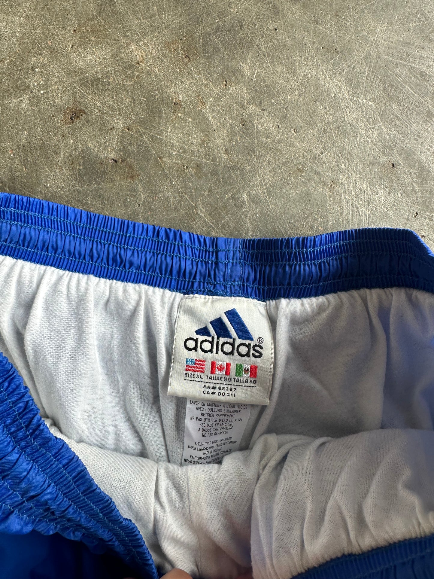 Reworked Blue Adidas Shorts - XL