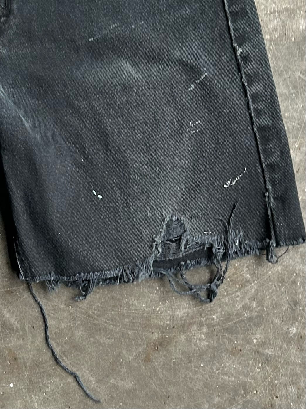 Vintage Black Carhartt Carpenter Denim Shorts - 34