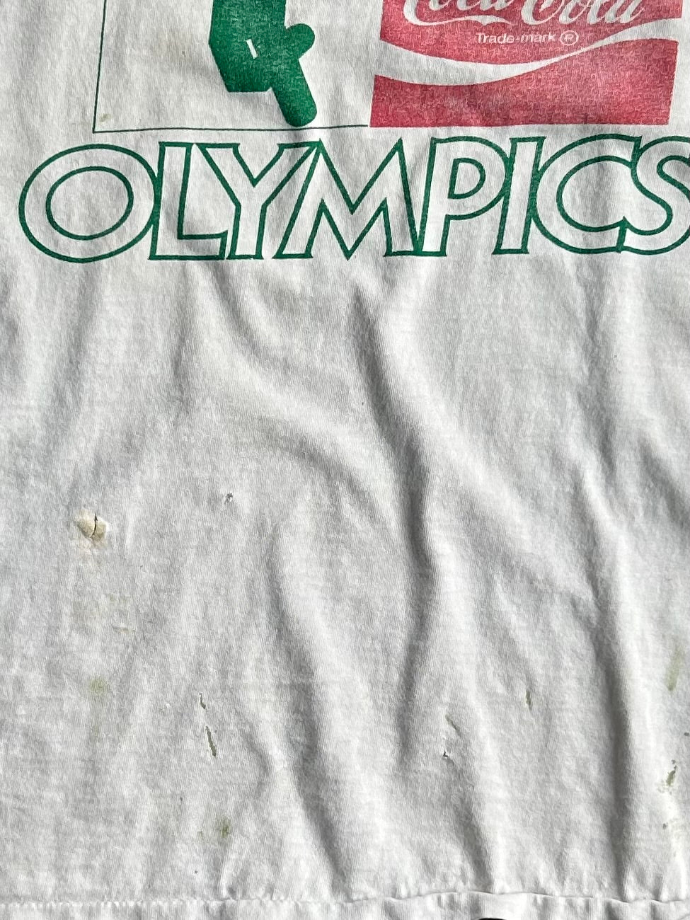 Vintage White Special Olympics Tee - XL