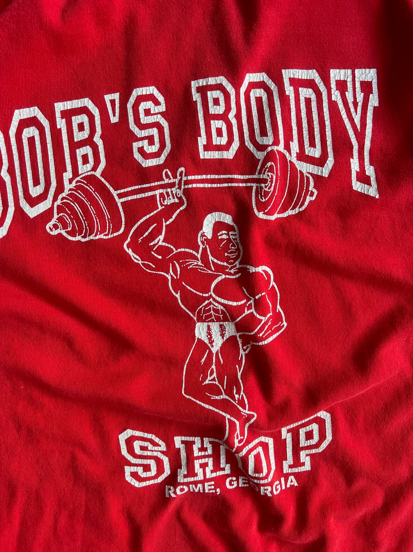 Vintage Red Bobs Body Shop Shirt - M