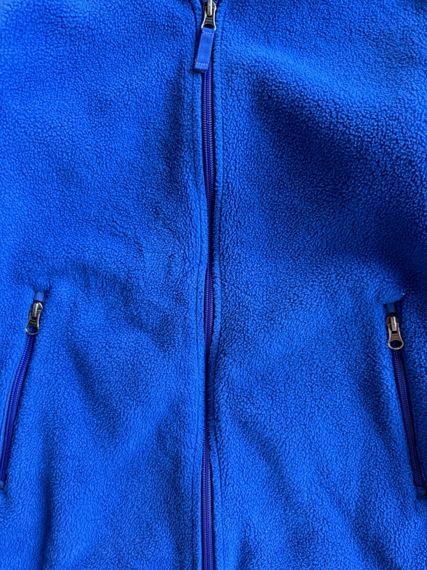 Vintage Royal Blue Lands End Fleece Zip Up - S