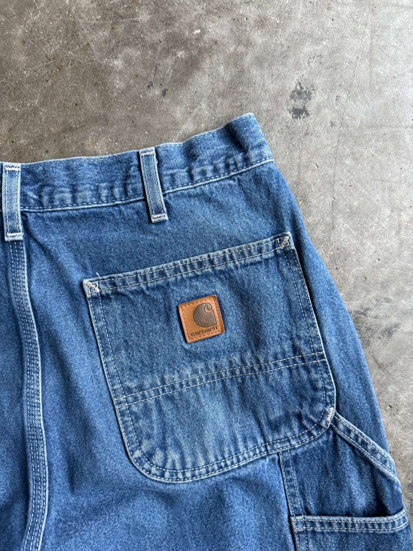 Vintage Distressed Carhartt Denim Carpenter Pants - 32