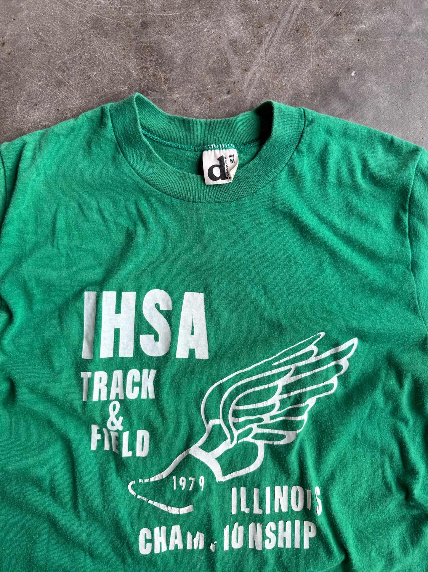 True Vintage Single Stitch Green IHSA Track & Feild Tee - M