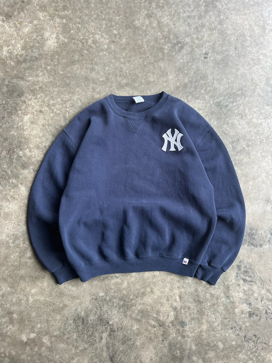 Vintage Navy Yankees Crew - L