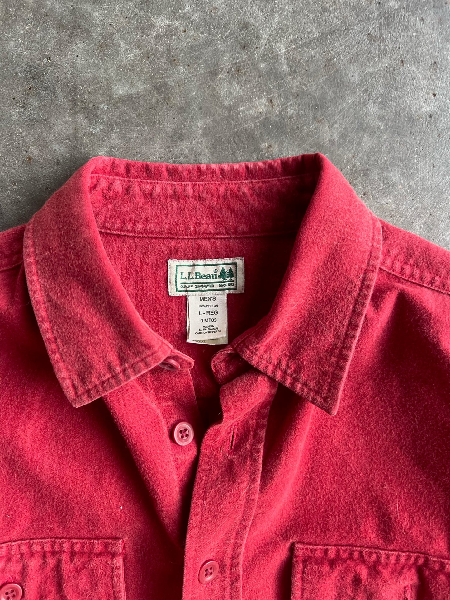 Vintage Red LL. Bean Button Up - L