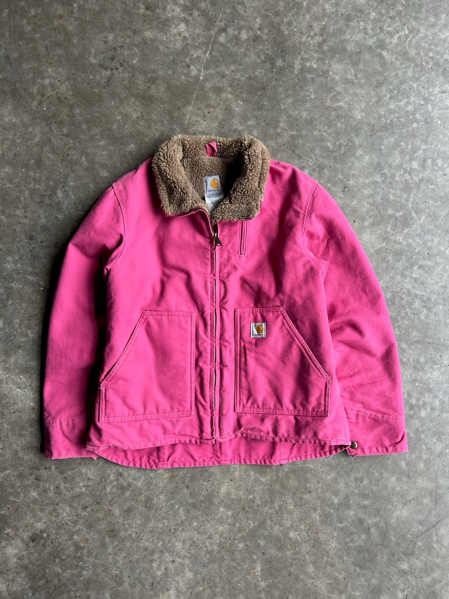 Vintage Hot Pink Fleeced Lined Carhartt Jacket - M