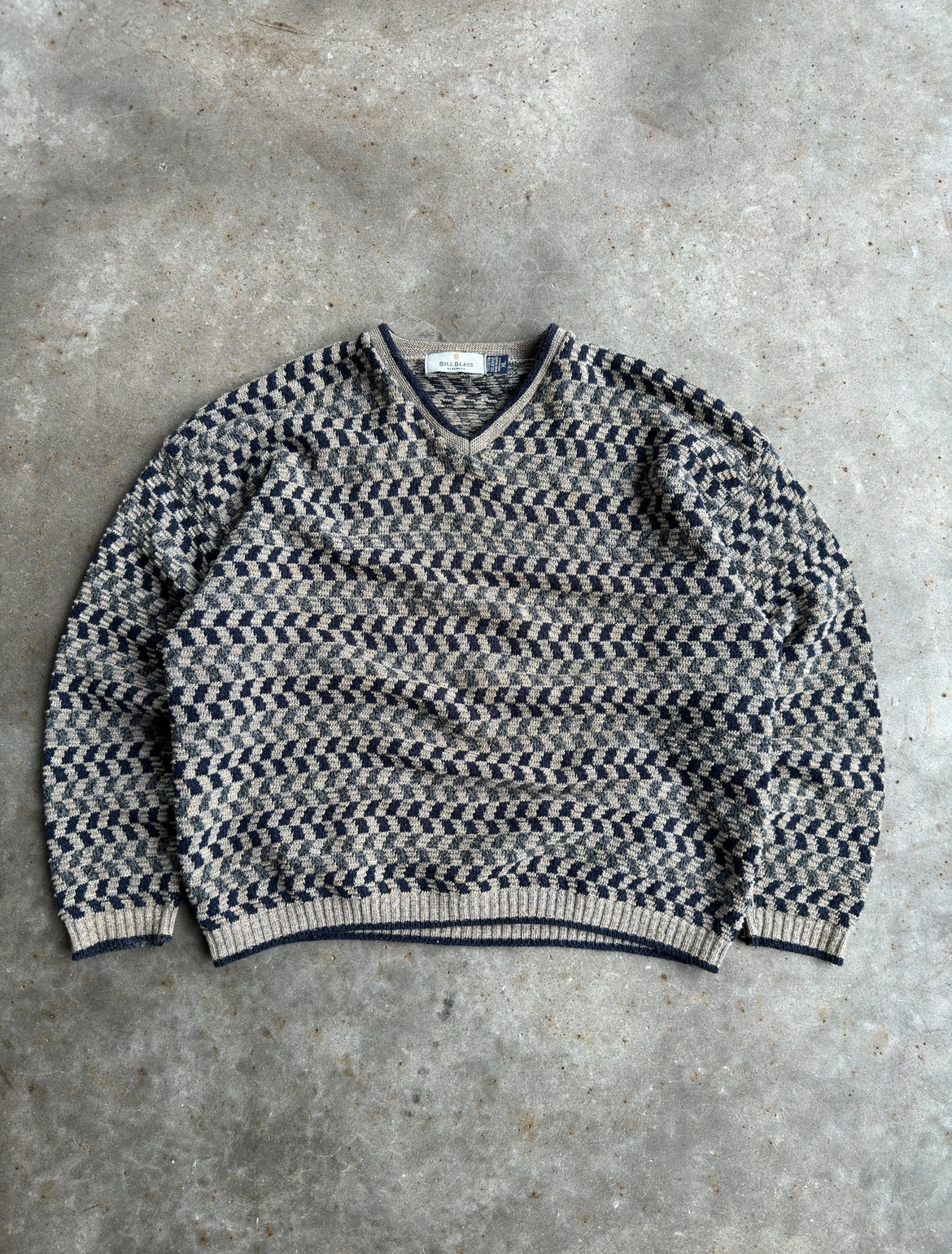 Vintage Bill Blass Pattern Sweater - L