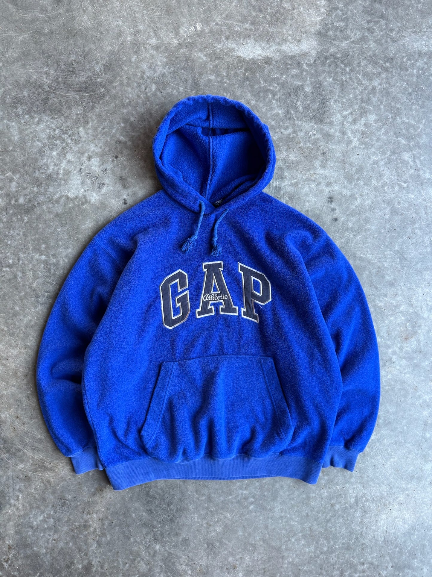 Vintage Royal Blue Gap Athletic Fleece Hoodie - M