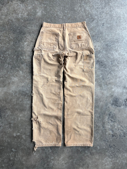 Vintage Distressed Camel Carhartt Carpenter Pants - 30