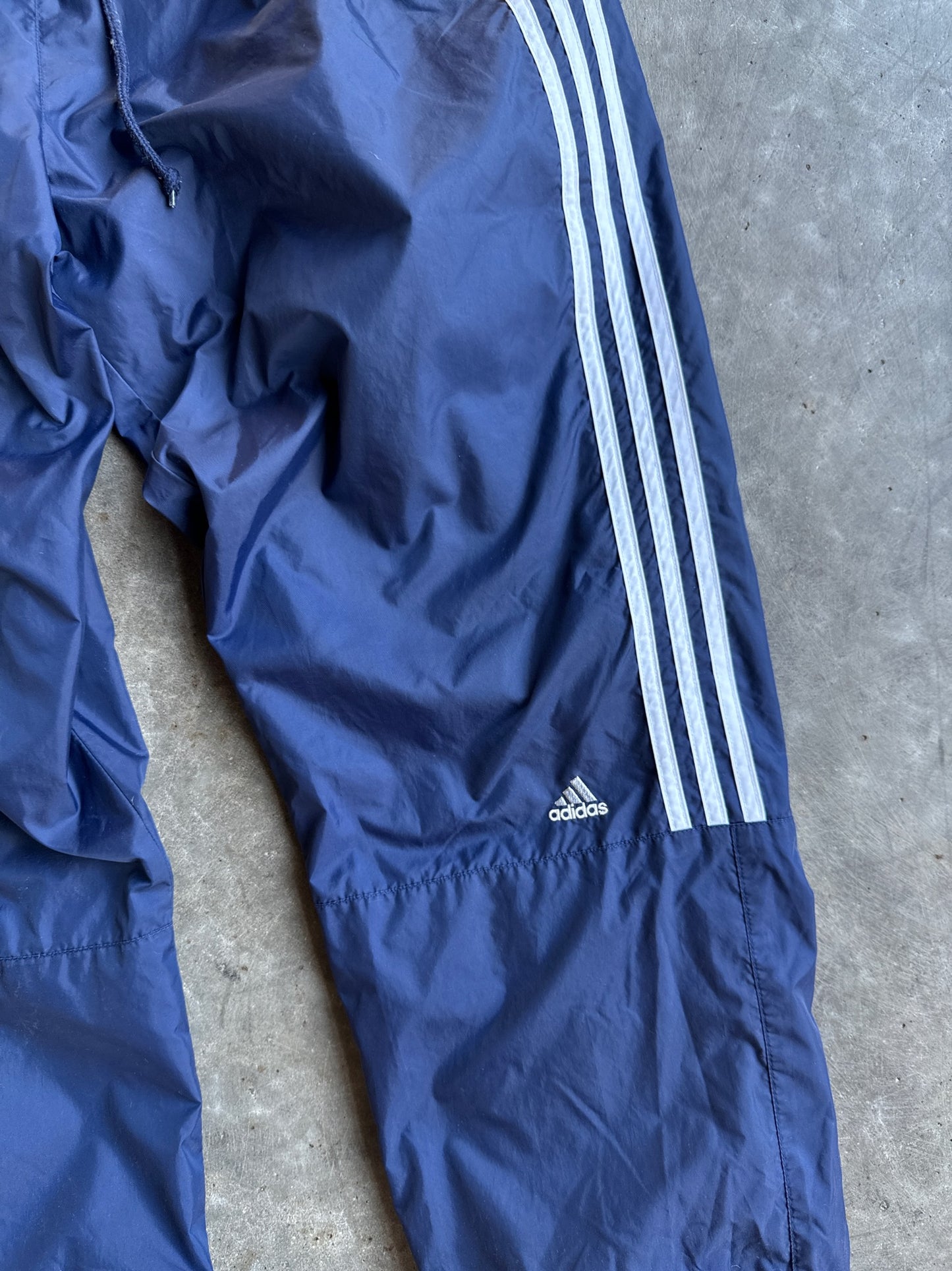 Vintage Navy Striped Adidas Track Pants - L