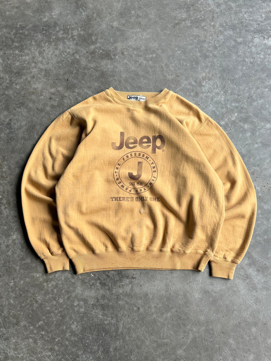 Vintage Yellow Jeep Crew - M